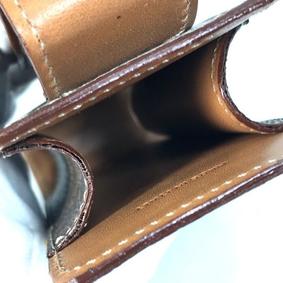 CELINE Macadam Pouch accessory case Leather/PVC Brown - Picture 12 of 16
